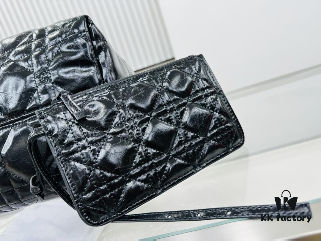 Dior Book Tote Large Oil-Waxed Leather Handbag