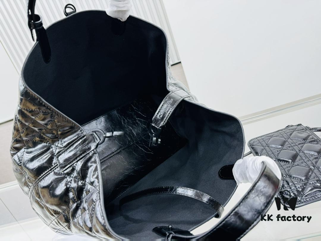 Dior Book Tote Large Oil-Waxed Leather Handbag