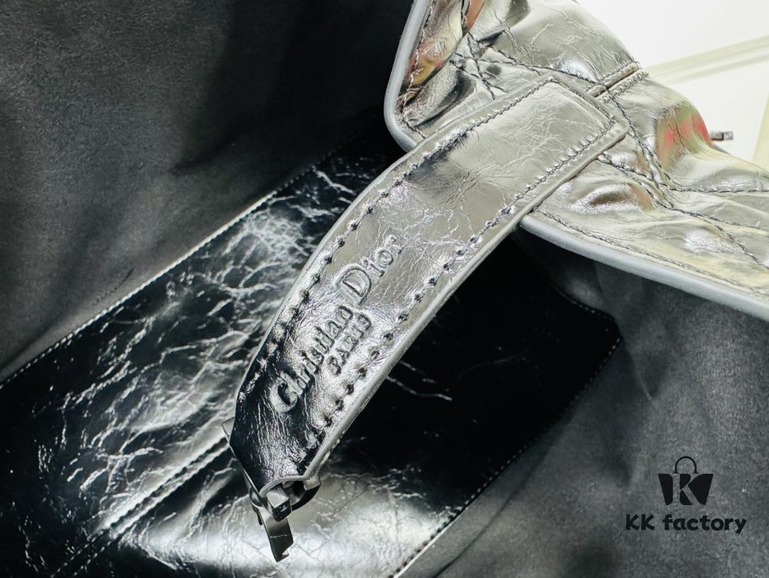 Dior Book Tote Large Oil-Waxed Leather Handbag