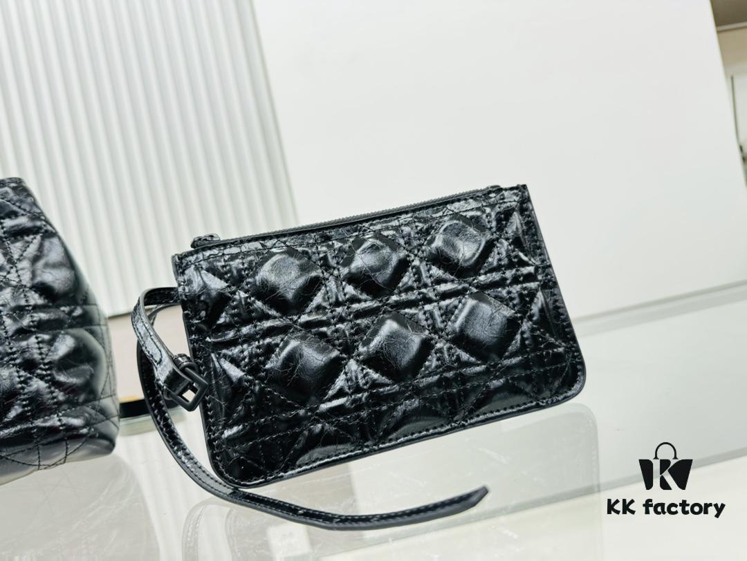 Medium Oil-Waxed Leather Dior Book Tote, High Quality