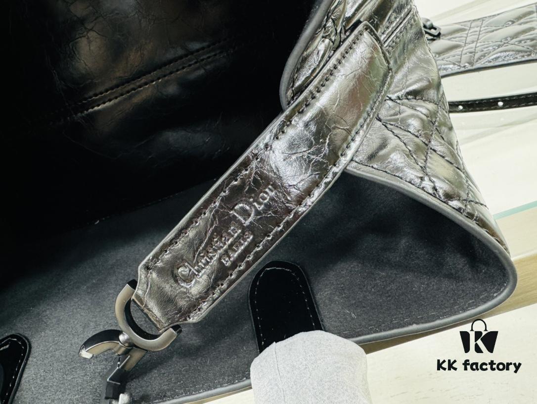 Medium Oil-Waxed Leather Dior Book Tote, High Quality