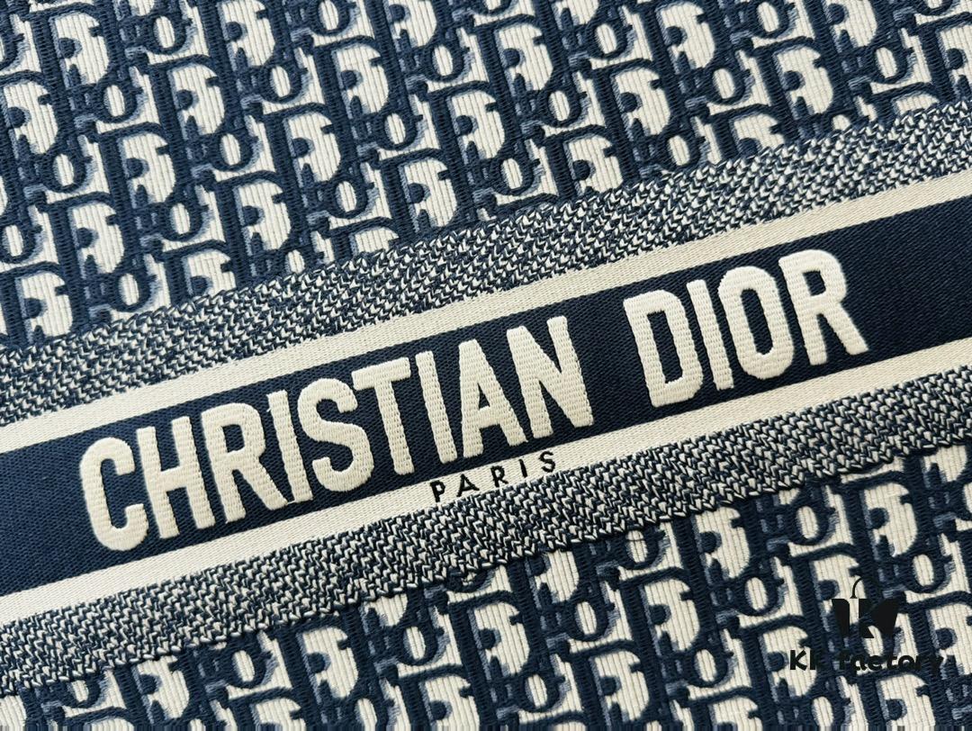 Dior Book Tote24 Early Spring New Arrival, Large Size, Vintage Blue