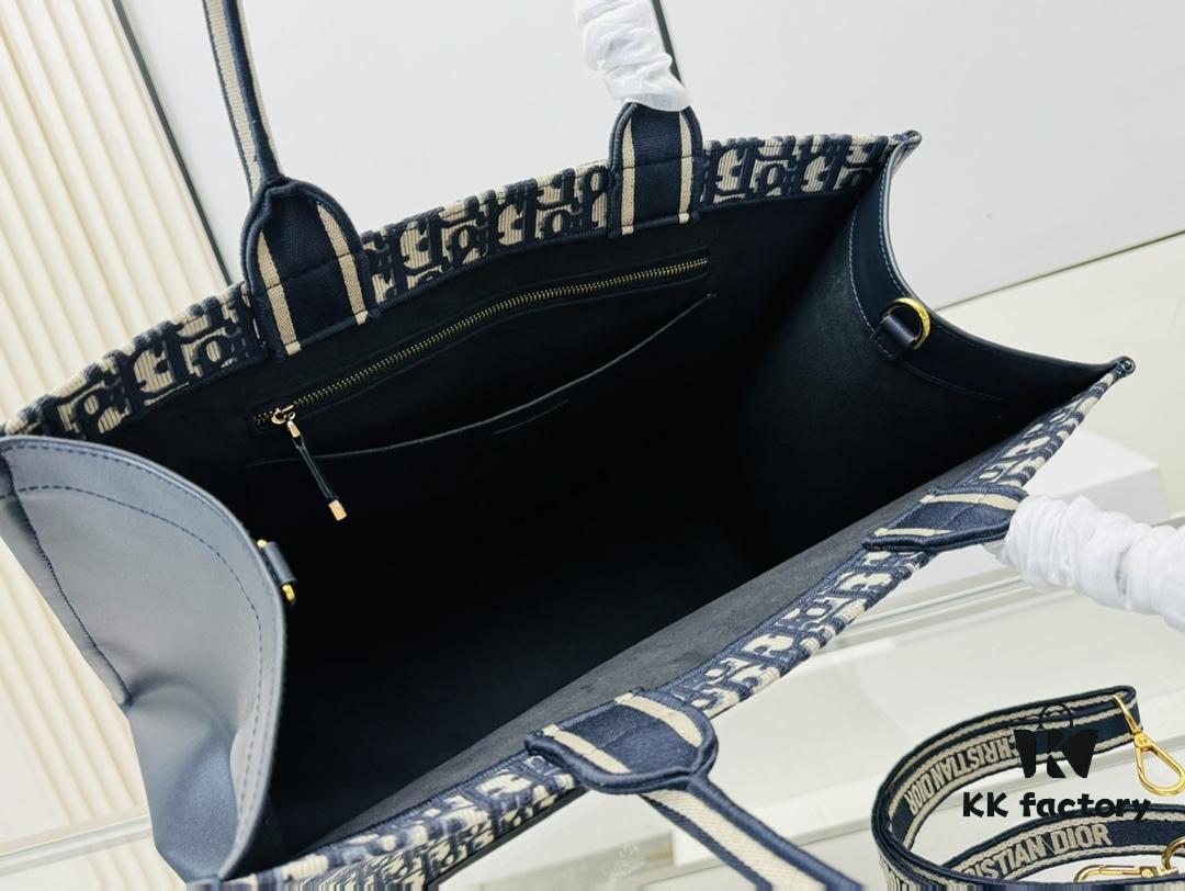 Dior Book Tote24 Early Spring New Arrival, Large Size, Vintage Blue