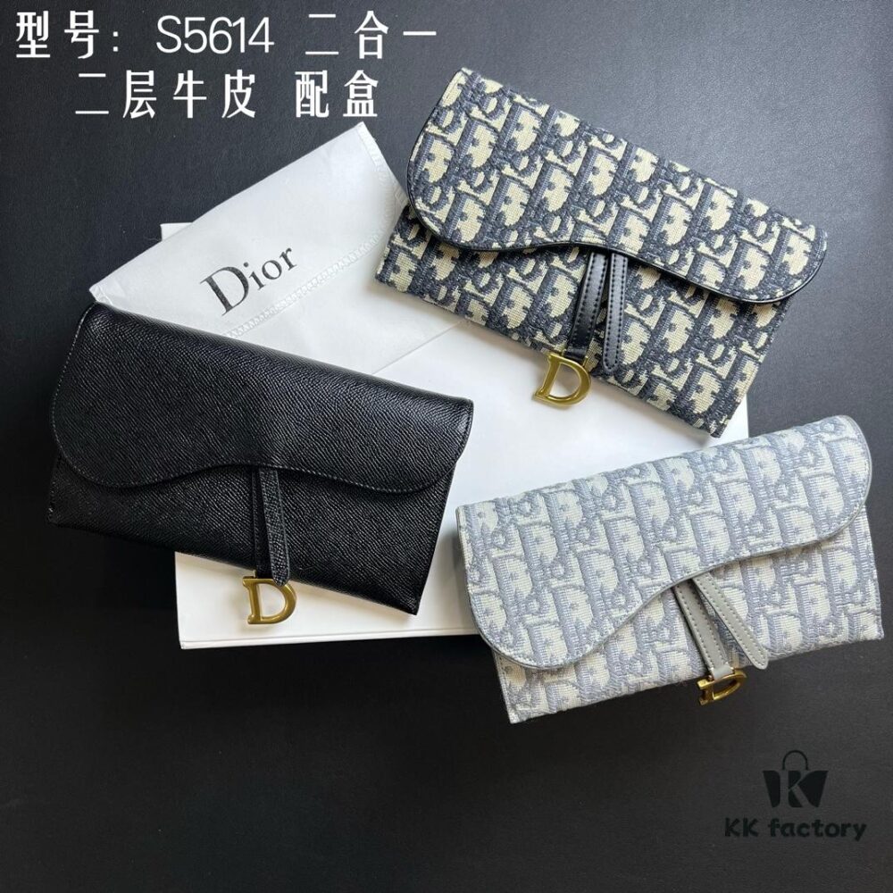 Dior Montaigne Collection Long Saddle Bag with Chain Dual Function