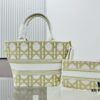 Dior Wicker Bag with Shoulder Strap and Mini Pouch
