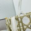 Dior Wicker Bag with Shoulder Strap and Mini Pouch