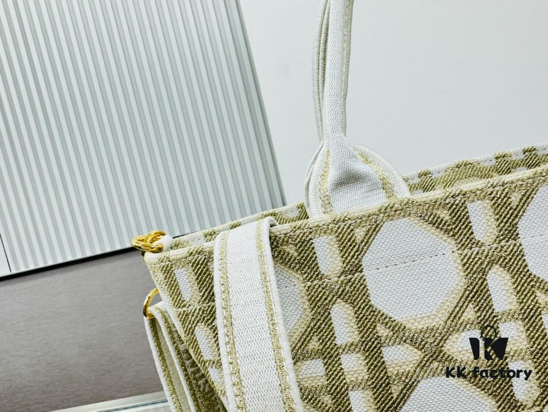 Dior Wicker Bag with Shoulder Strap and Mini Pouch