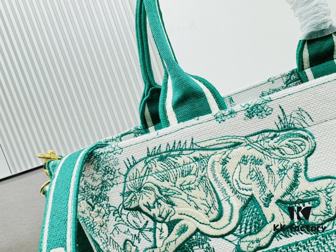 Dior Market Tote Bag with Shoulder Strap and Mini Pouch