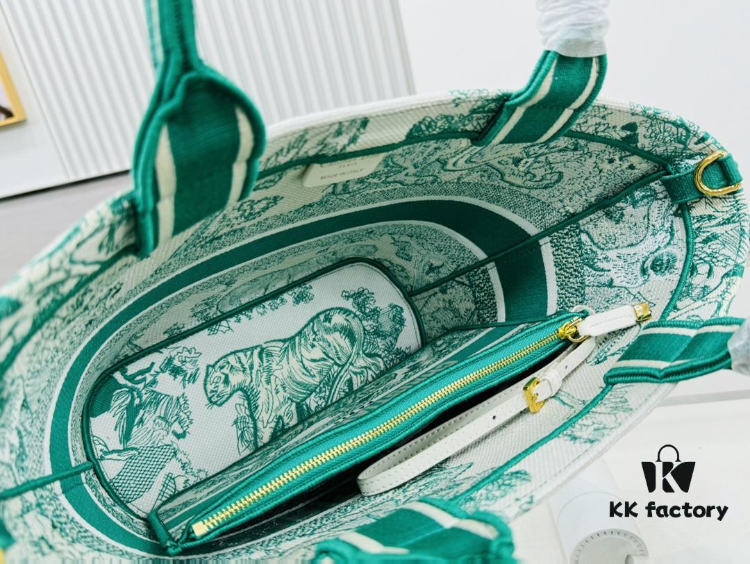 Dior Market Tote Bag with Shoulder Strap and Mini Pouch