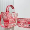 Dior Market Tote Bag with Shoulder Strap and Mini Pouch