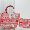 Dior Market Tote Bag with Shoulder Strap and Mini Pouch