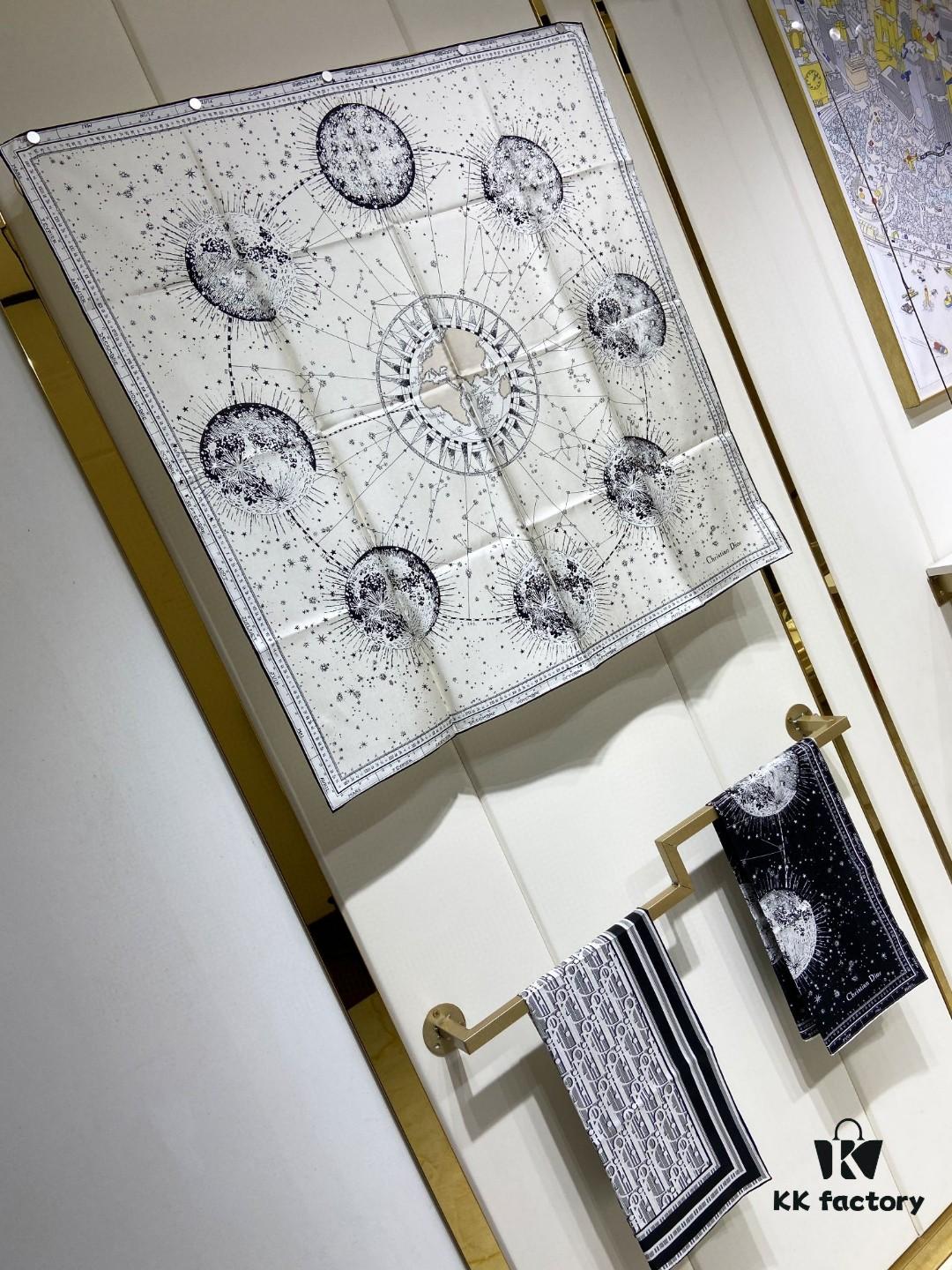 Luxury Custom Dior Double-Sided Solid Color Silk Scarf, 100% Premium 18 Momme Twill Silk, 90cm x 90cm