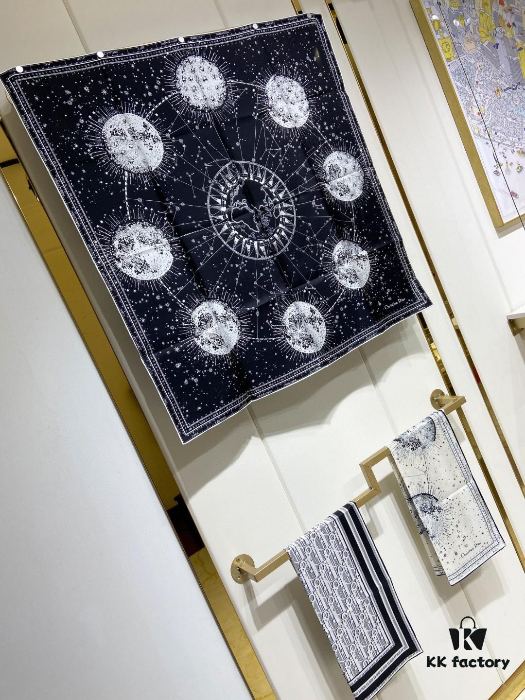 Luxury Custom Dior Double-Sided Solid Color Silk Scarf, 100% Premium 18 Momme Twill Silk, 90cm x 90cm