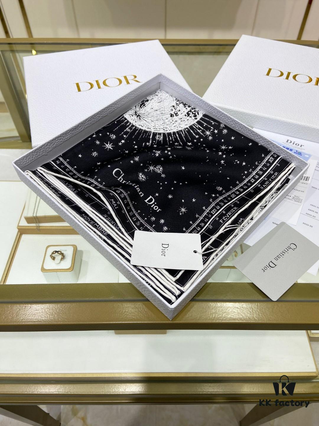 Luxury Custom Dior Double-Sided Solid Color Silk Scarf, 100% Premium 18 Momme Twill Silk, 90cm x 90cm