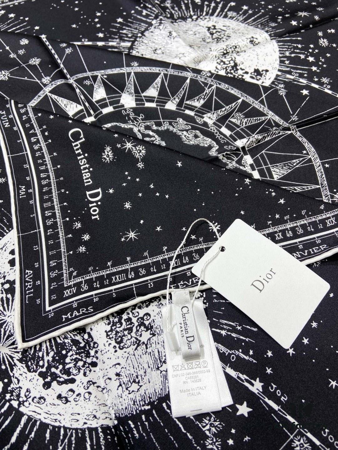 Luxury Custom Dior Double-Sided Solid Color Silk Scarf, 100% Premium 18 Momme Twill Silk, 90cm x 90cm