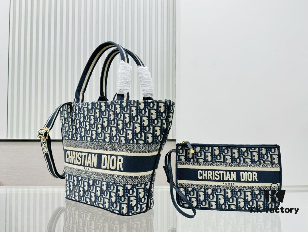 Dior Market Tote with Shoulder Strap and Mini Bag