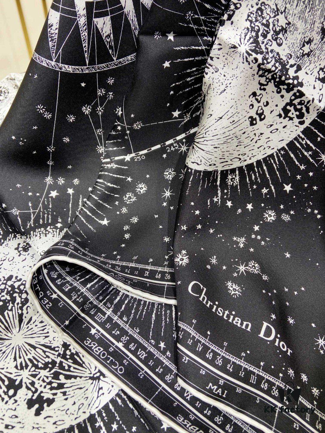 Luxury Custom Dior Double-Sided Solid Color Silk Scarf, 100% Premium 18 Momme Twill Silk, 90cm x 90cm