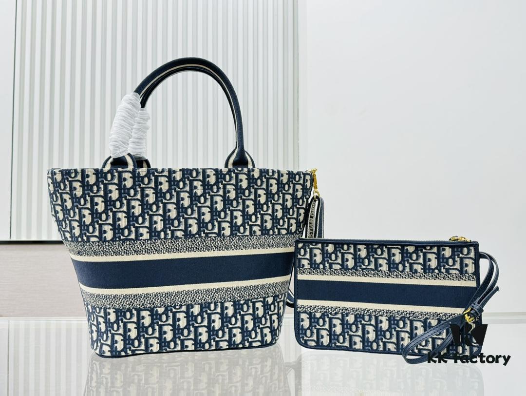 Dior Market Tote with Shoulder Strap and Mini Bag