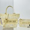 Dior Market Tote Bag with Shoulder Strap and Mini Pouch