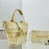 Dior Market Tote Bag with Shoulder Strap and Mini Pouch