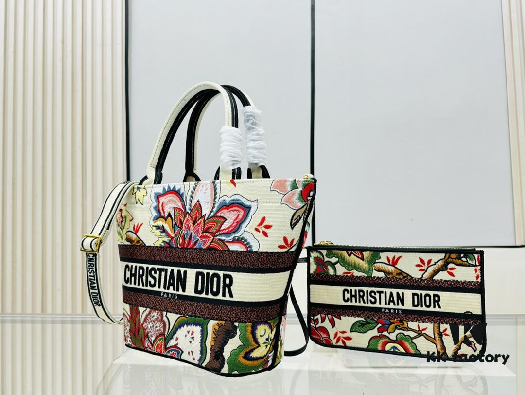 Dior Market Tote with Shoulder Strap and Mini Bag