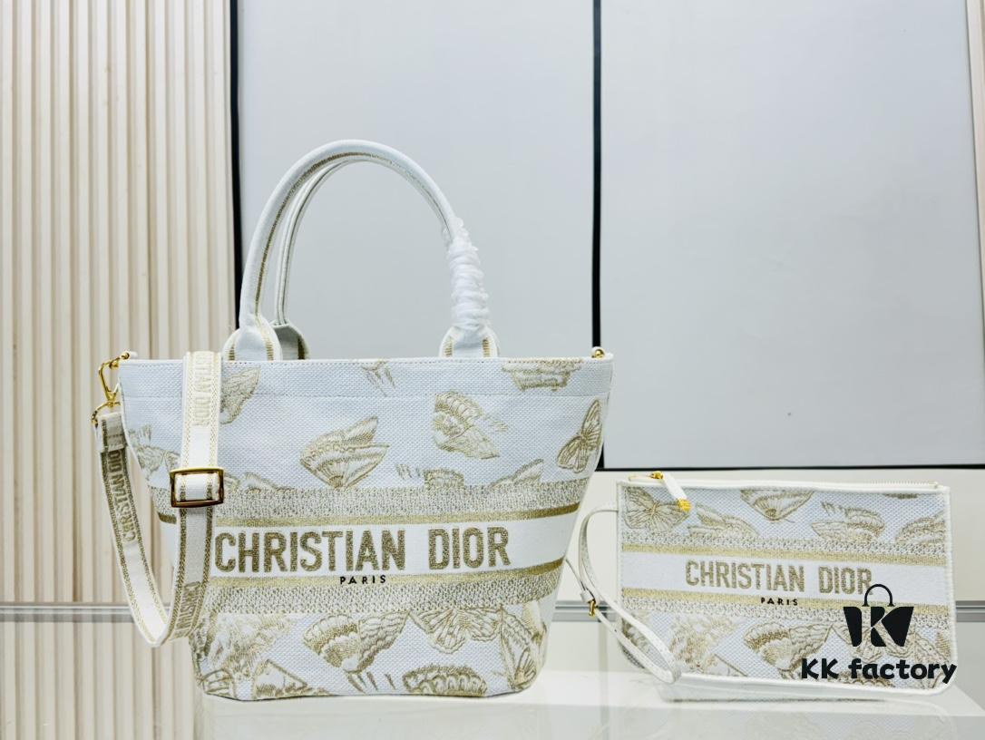 Dior Market Tote with Shoulder Strap and Mini Bag