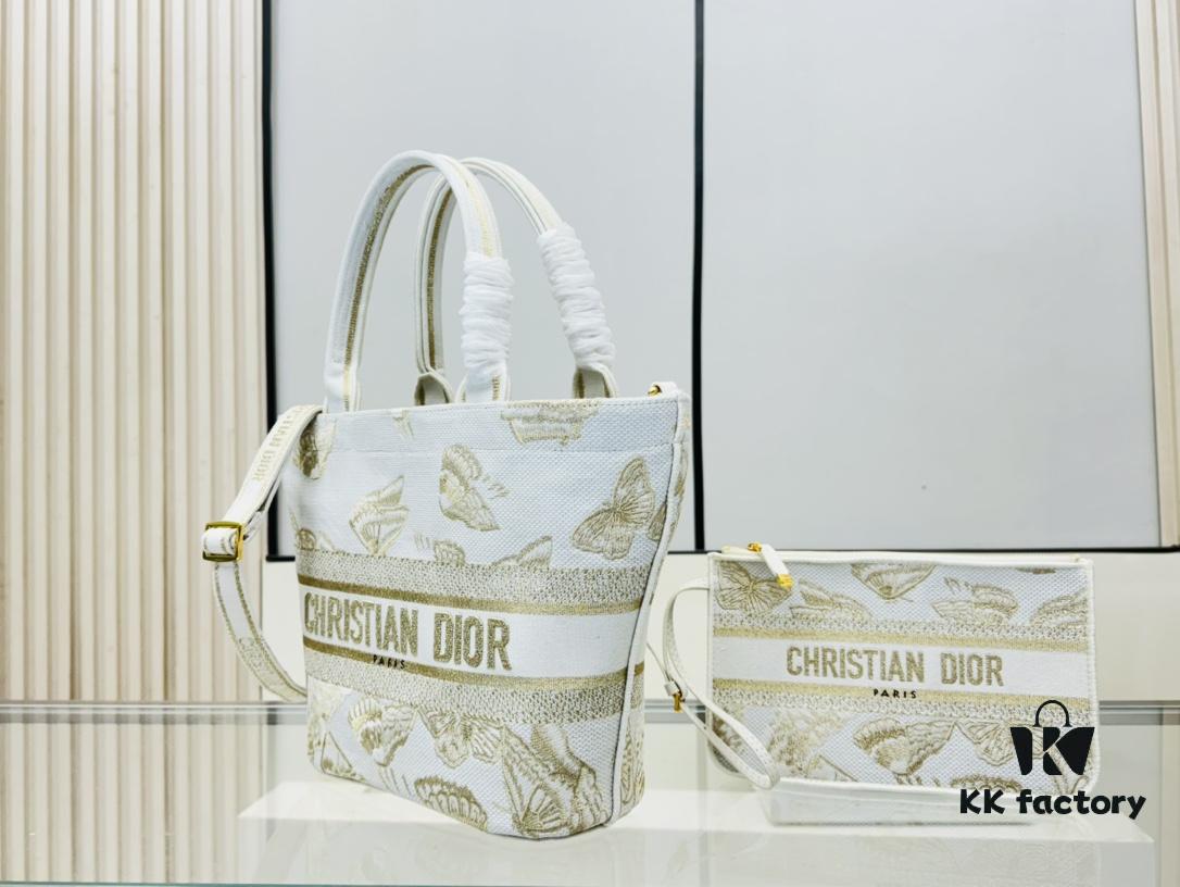 Dior Market Tote with Shoulder Strap and Mini Bag