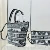 Dior Market Tote Bag with Shoulder Strap and Mini Pouch