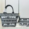 Dior Market Tote Bag with Shoulder Strap and Mini Pouch