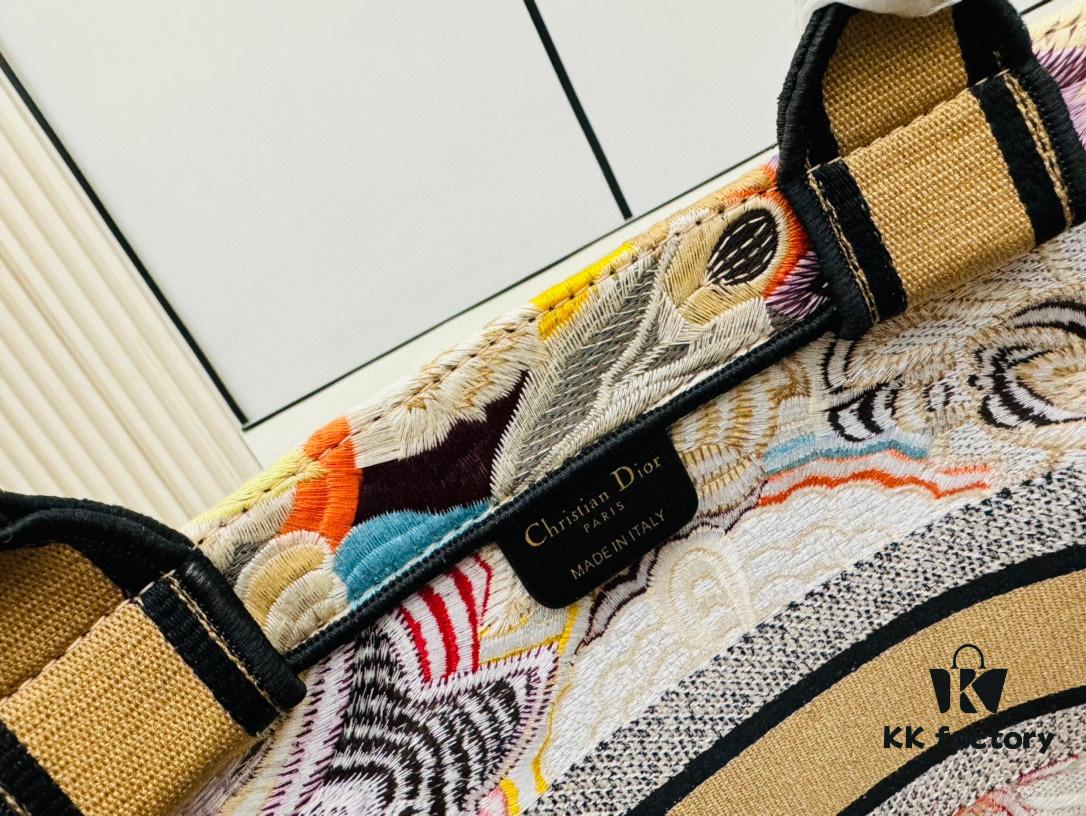 Dior Market Tote Bag with Shoulder Strap and Mini Pouch