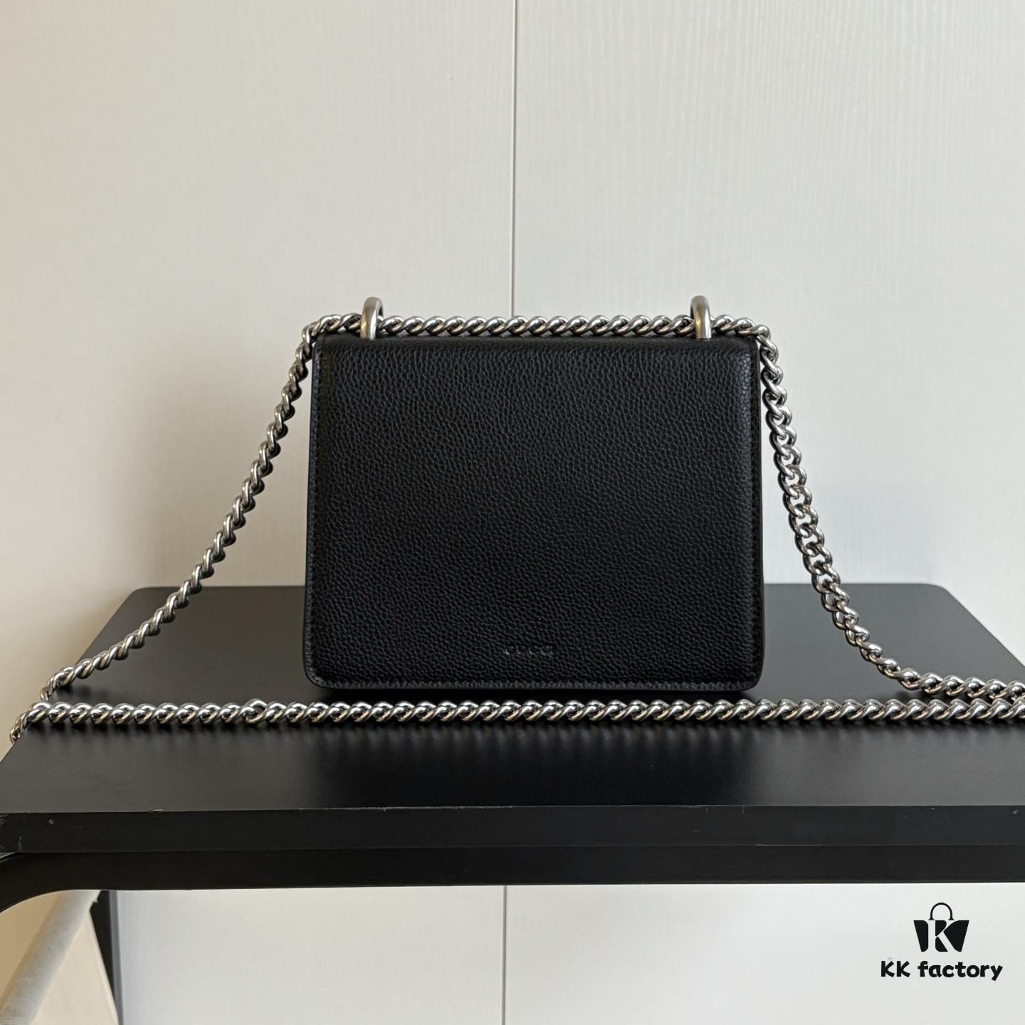 Authentic Shot #421970 Black Leather Dionysus Series Bag