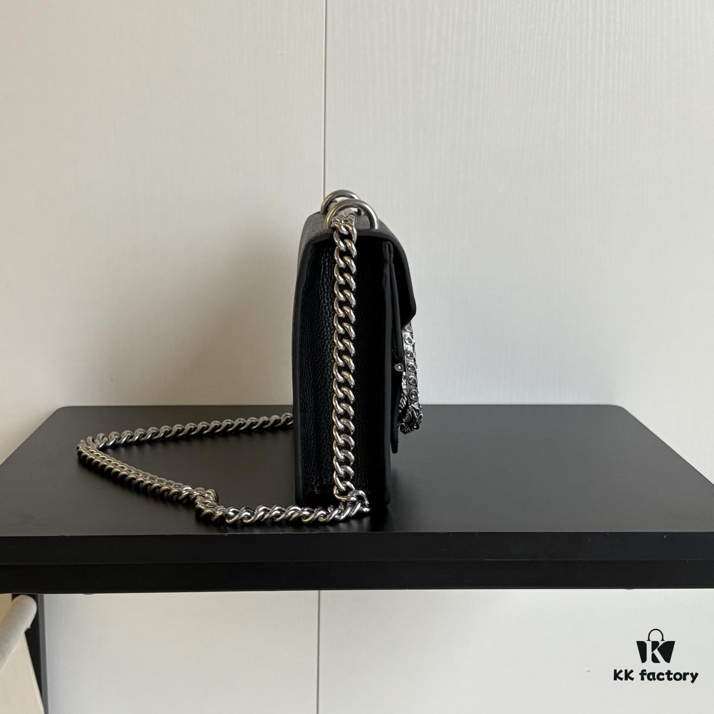 Authentic Shot #421970 Black Leather Dionysus Series Bag