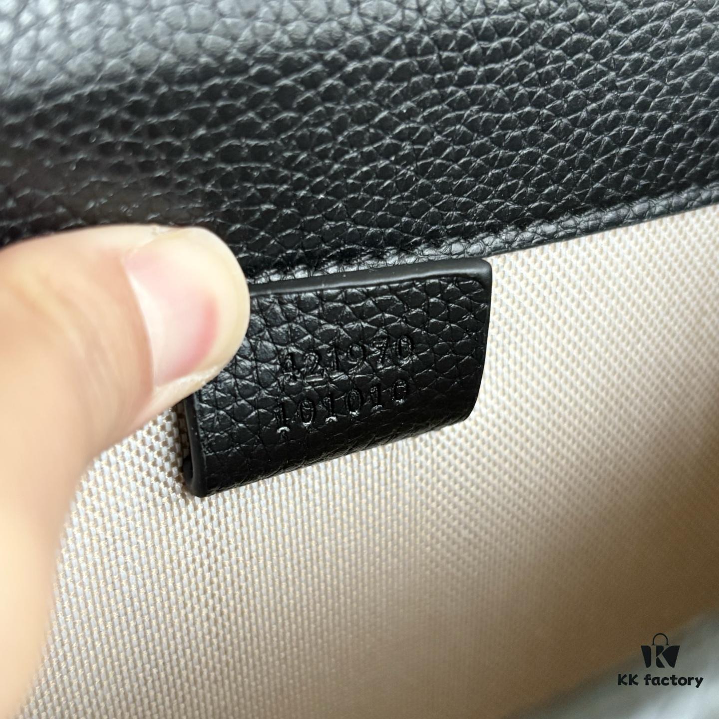 Authentic Shot #421970 Black Leather Dionysus Series Bag