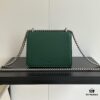 Authentic Shot #421970 Green Leather Dionysus Series Bag