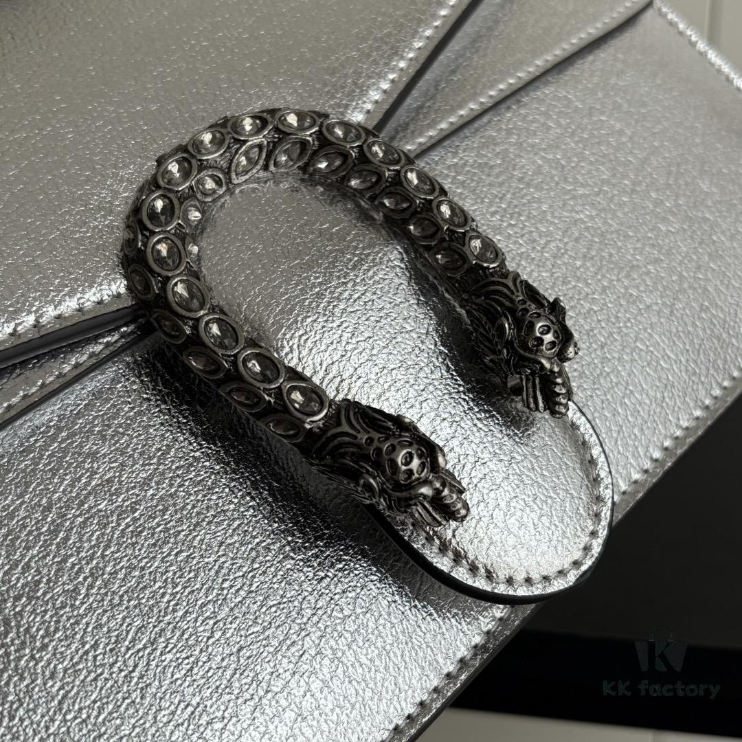 Newly Upgraded Version Real Shot # Model: 400249 Silver Full Leather Size: 28 x 18 x 9cm