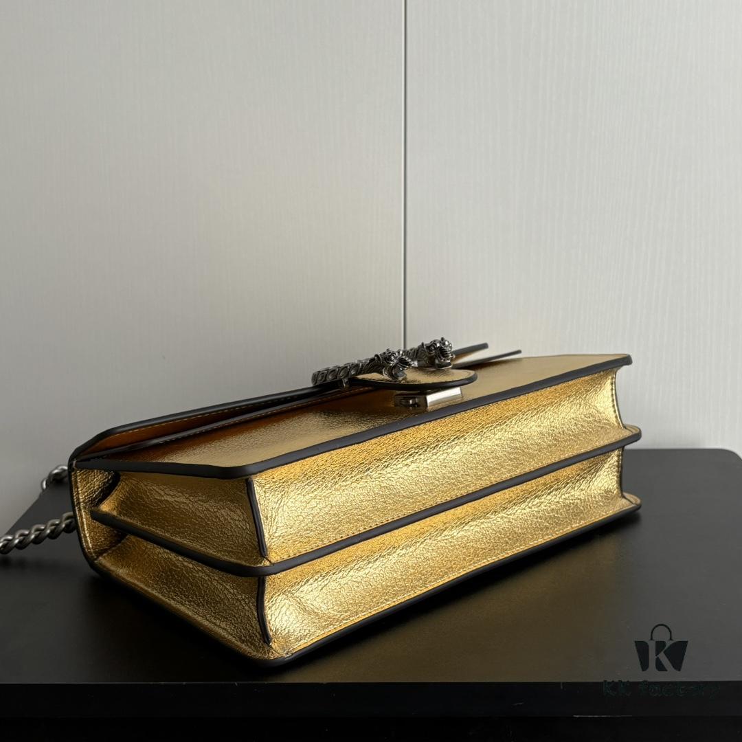 Upgraded Version Real Shot # Gold Full Leather Model 400249 Size 28x18x9cm