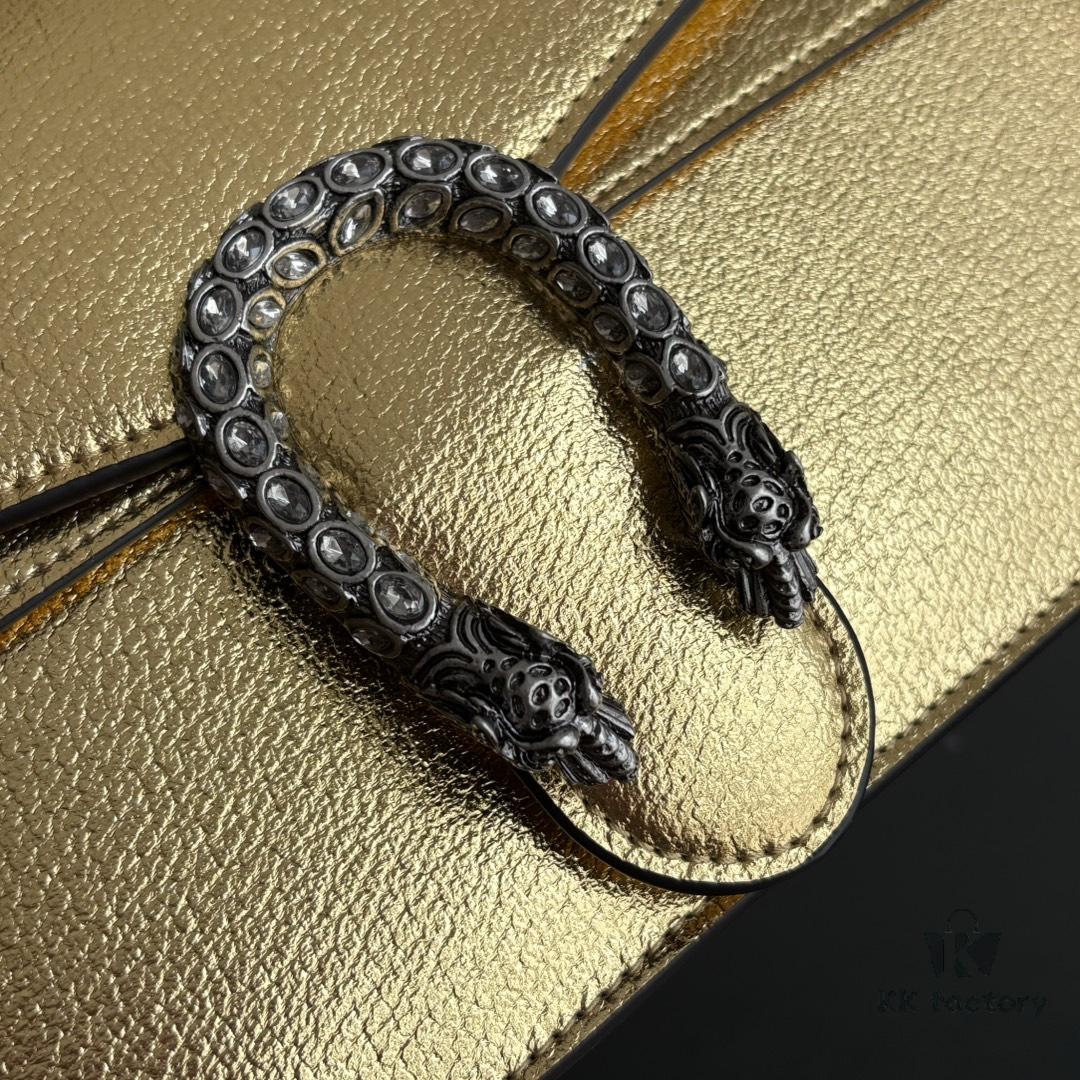 Upgraded Version Real Shot # Gold Full Leather Model 400249 Size 28x18x9cm