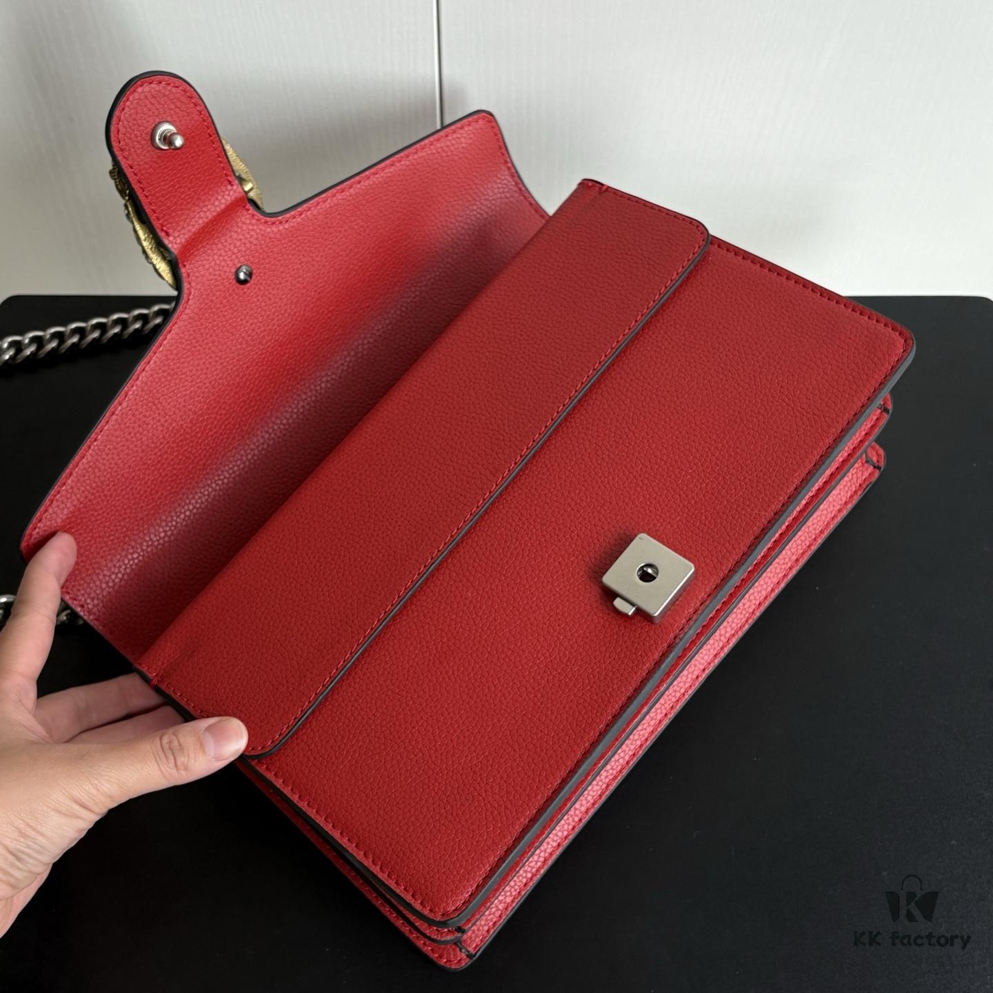 Upgraded Version Real Shot # Model: 400249 Red Full Leather Size: 28✖️18✖️9cm