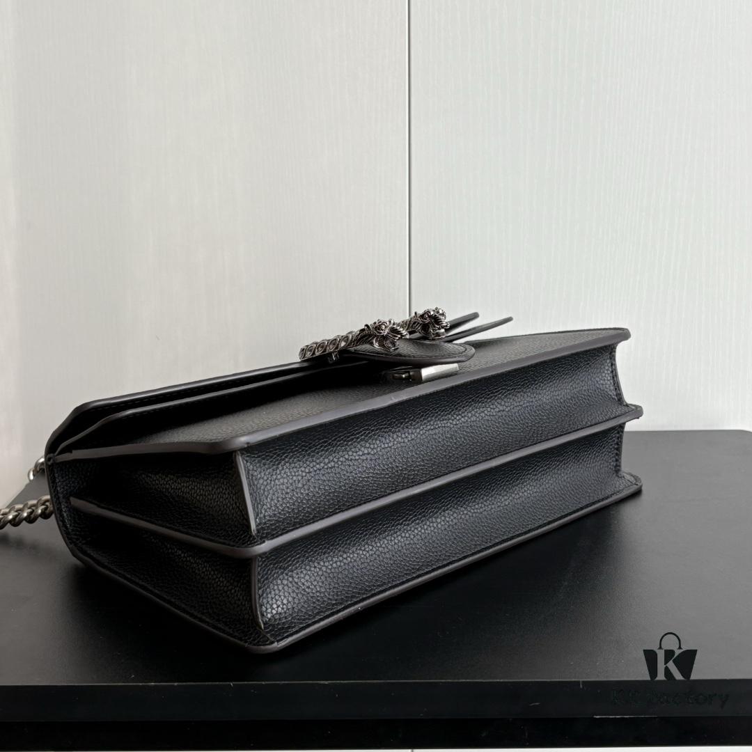 Newly Upgraded Dionysus Series Black Full Leather Bag #400249