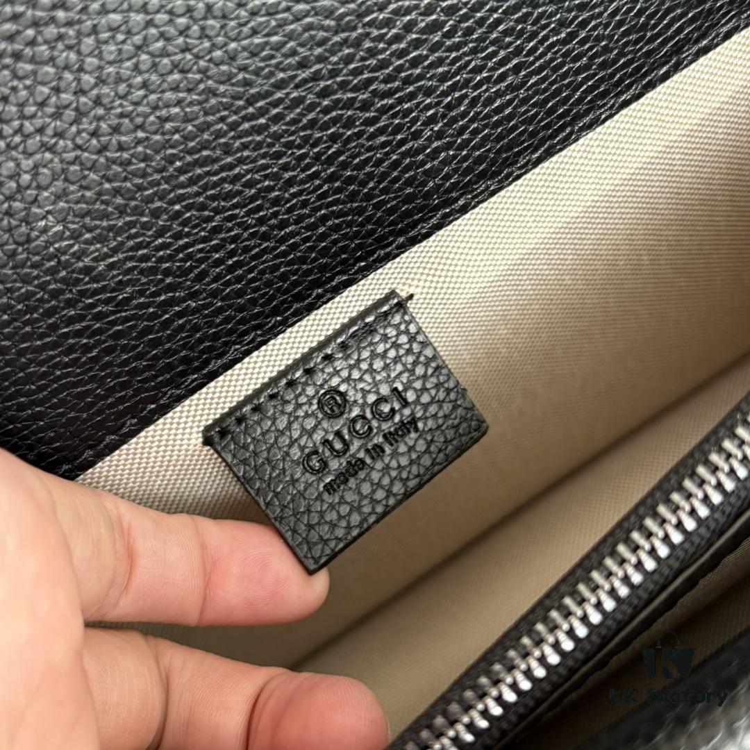 Newly Upgraded Dionysus Series Black Full Leather Bag #400249