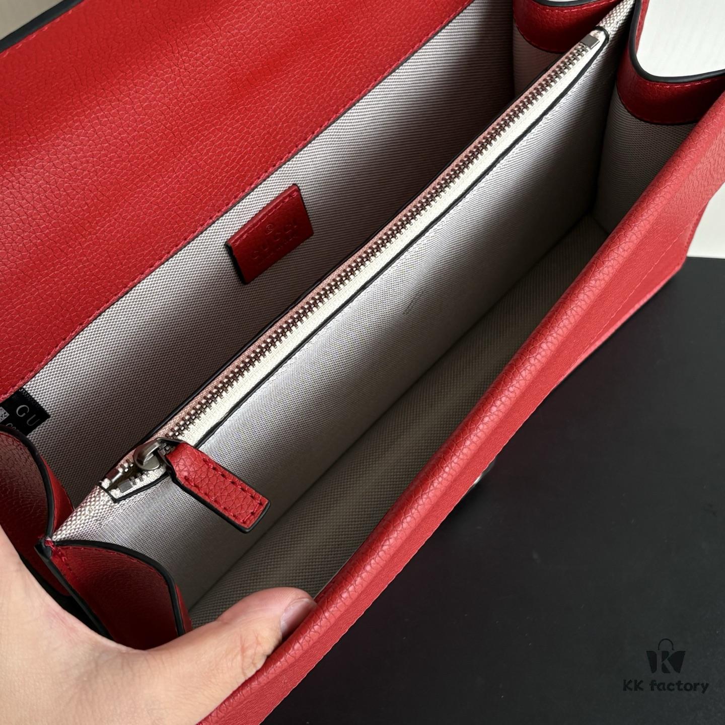 Upgraded Version Real Shot # Model: 400249 Red Full Leather Size: 28✖️18✖️9cm