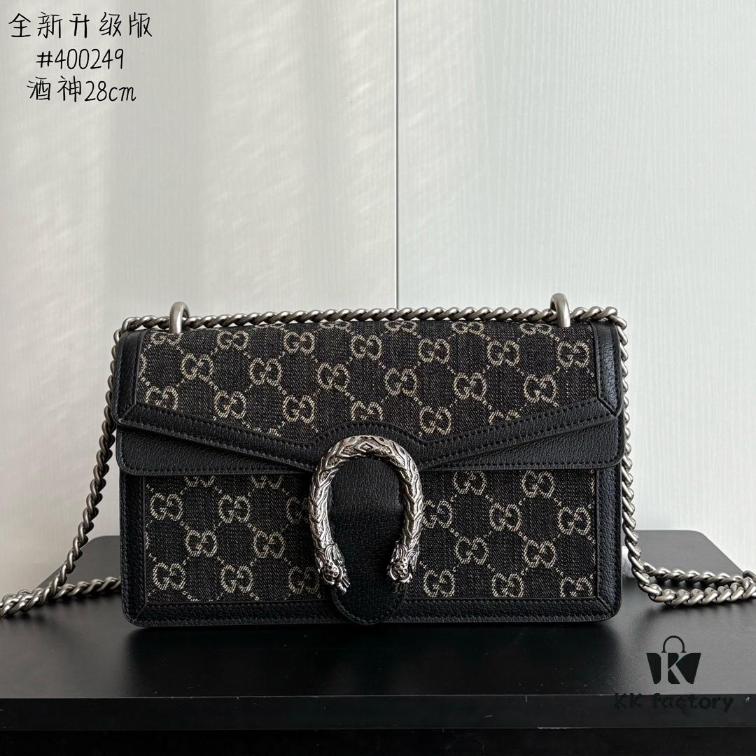 Newly Upgraded Dionysus Series Black Denim Bag #400249