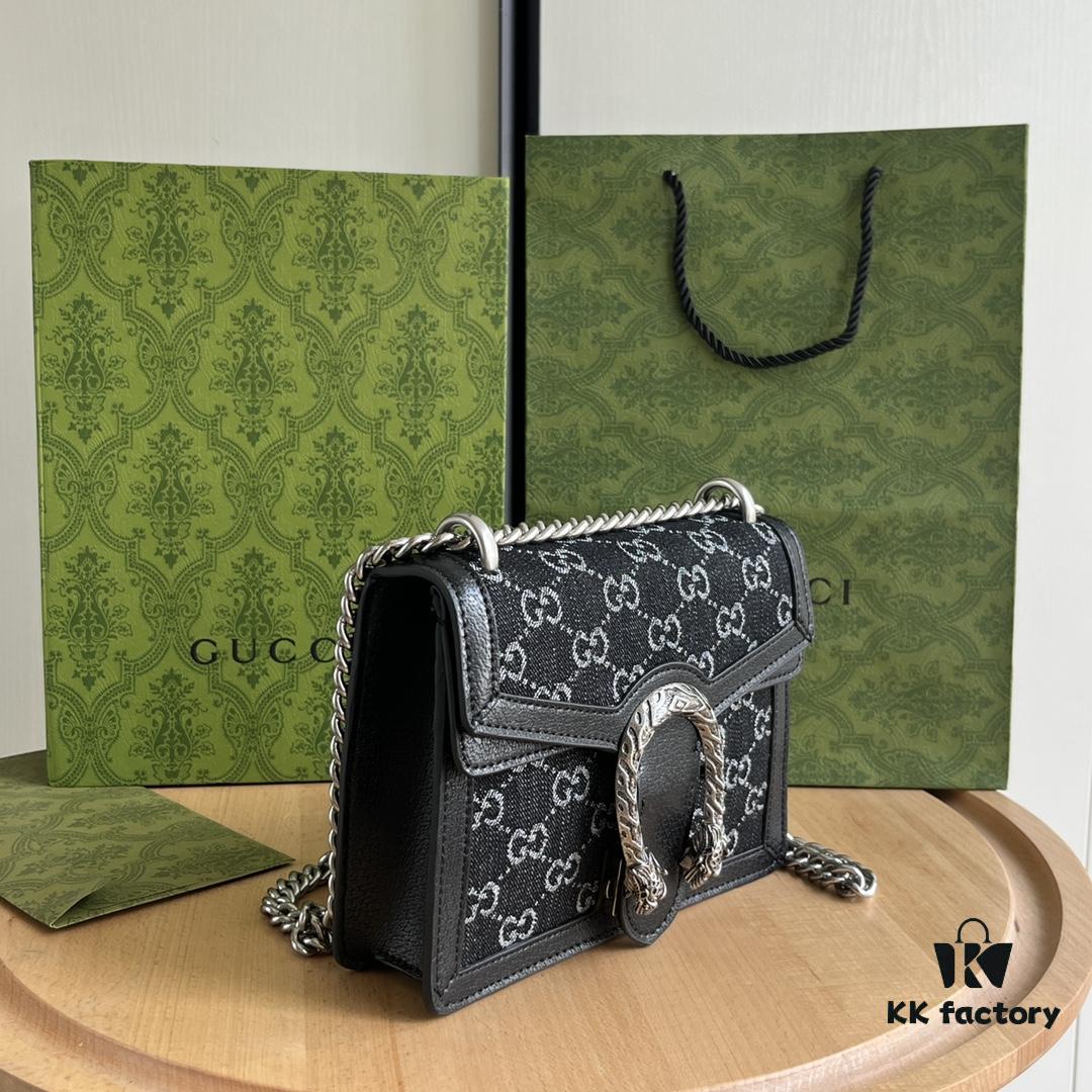 Authentic Shot #421970 Black Denim Dionysus Series Bag