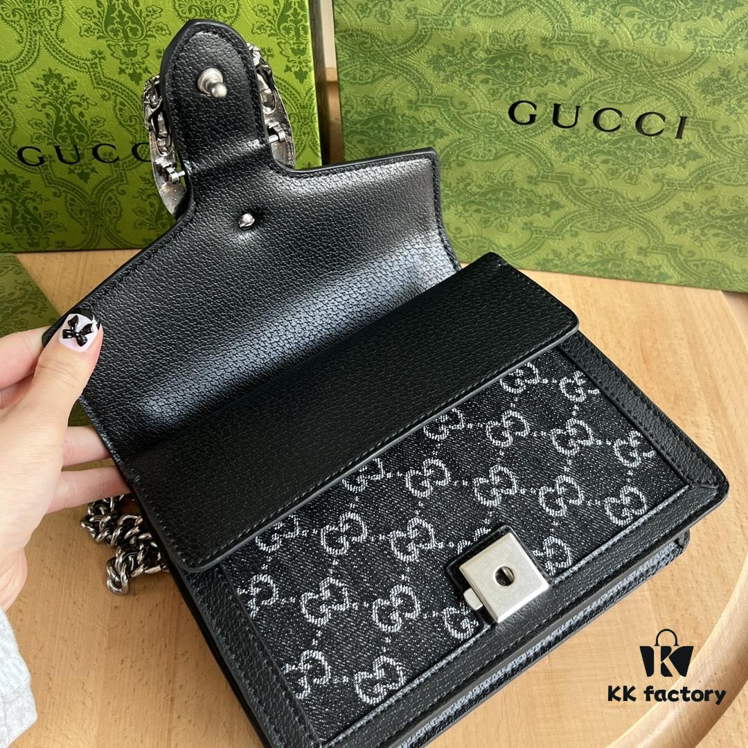 Authentic Shot #421970 Black Denim Dionysus Series Bag