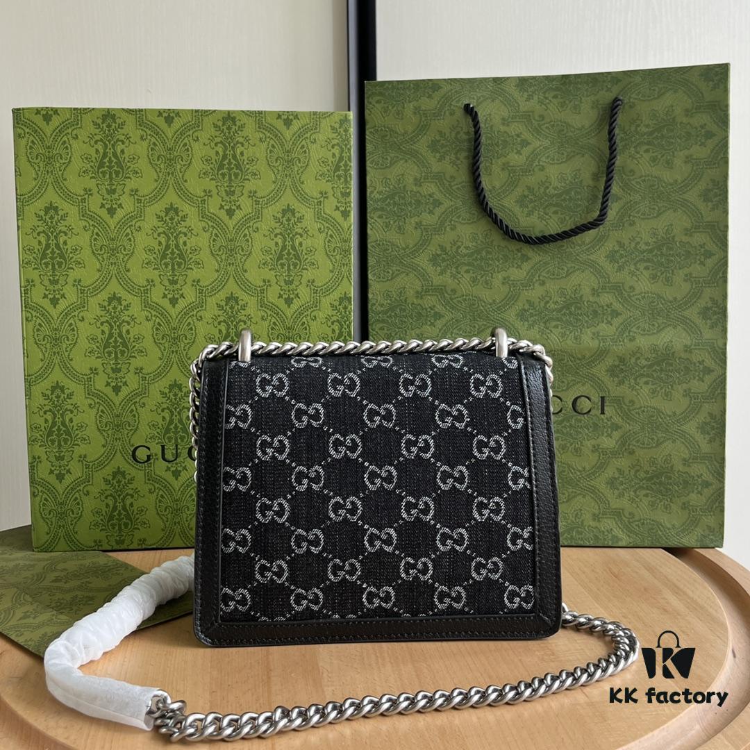 Authentic Shot #421970 Black Denim Dionysus Series Bag