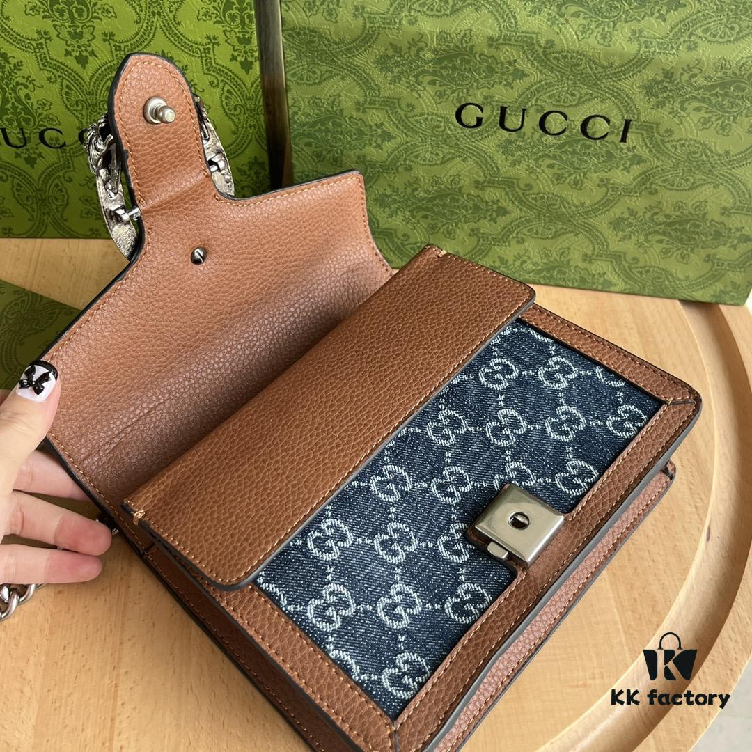 Authentic Shot #421970 Blue Denim Dionysus Series Bag