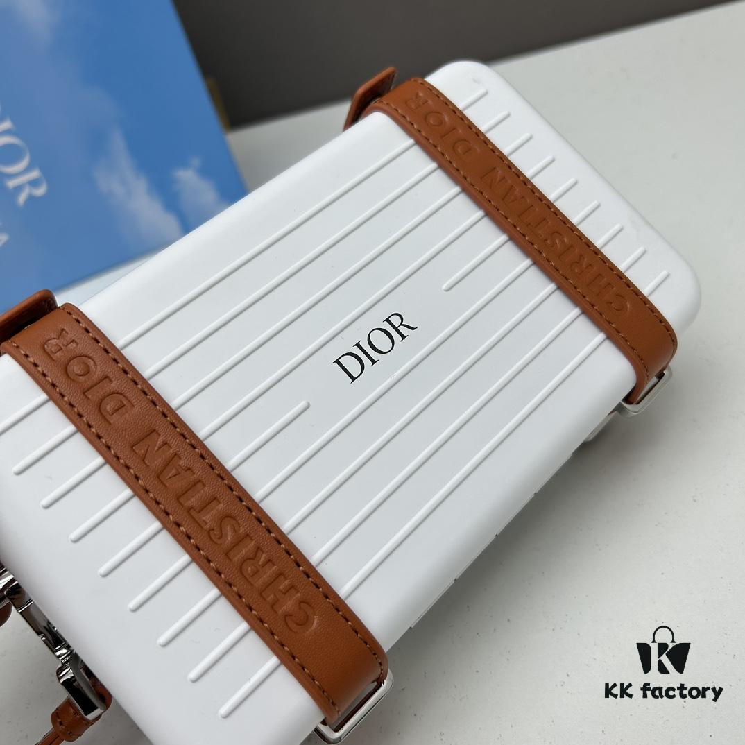 DIOᖇ🎉🎉 & RIMOWA Collaborative Limited Edition Mini Luggage Crossbody Bag