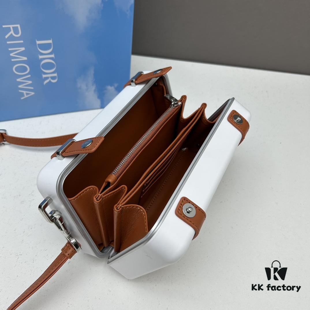 DIOᖇ🎉🎉 & RIMOWA Collaborative Limited Edition Mini Luggage Crossbody Bag