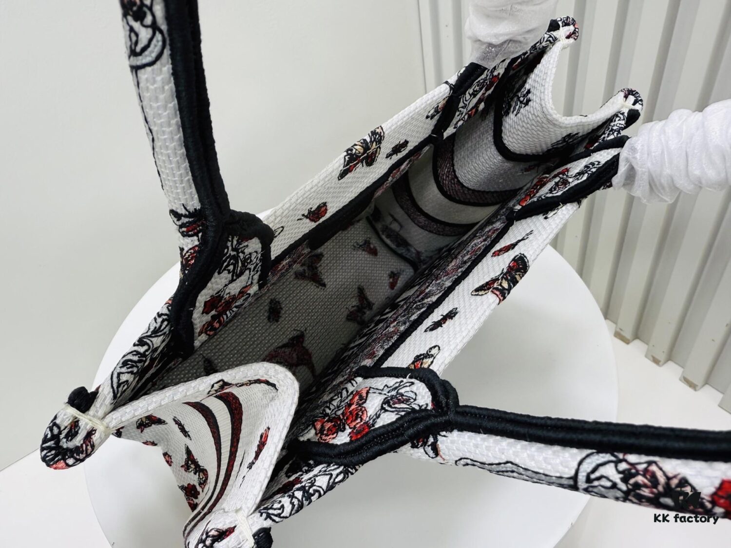 Authentic Thick Fabric Warning  ️ Small Size Book Tote