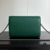 GG Dionysus WOC Chain Mini Handbag / Wallet in Green Full Leather with Horsehead Spur Closure and Flap Design